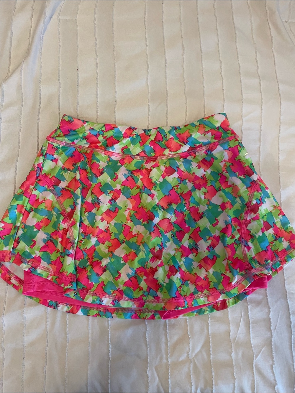 Kids Bright Multi-Color Active Skirt with Pink Accents